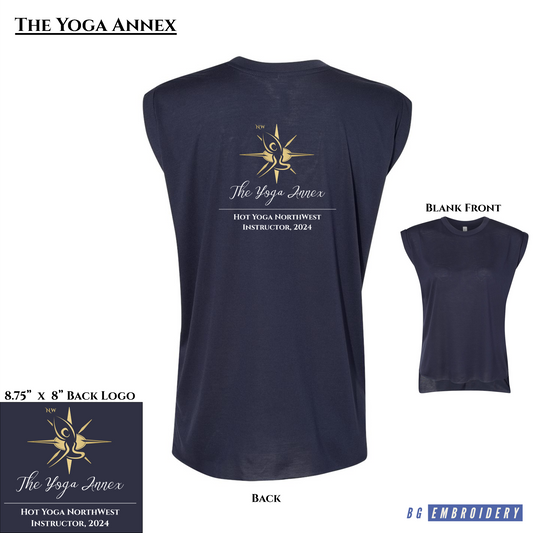 The Yoga Annex Custom Bella Canvas Tank Tops Rolled Sleeve